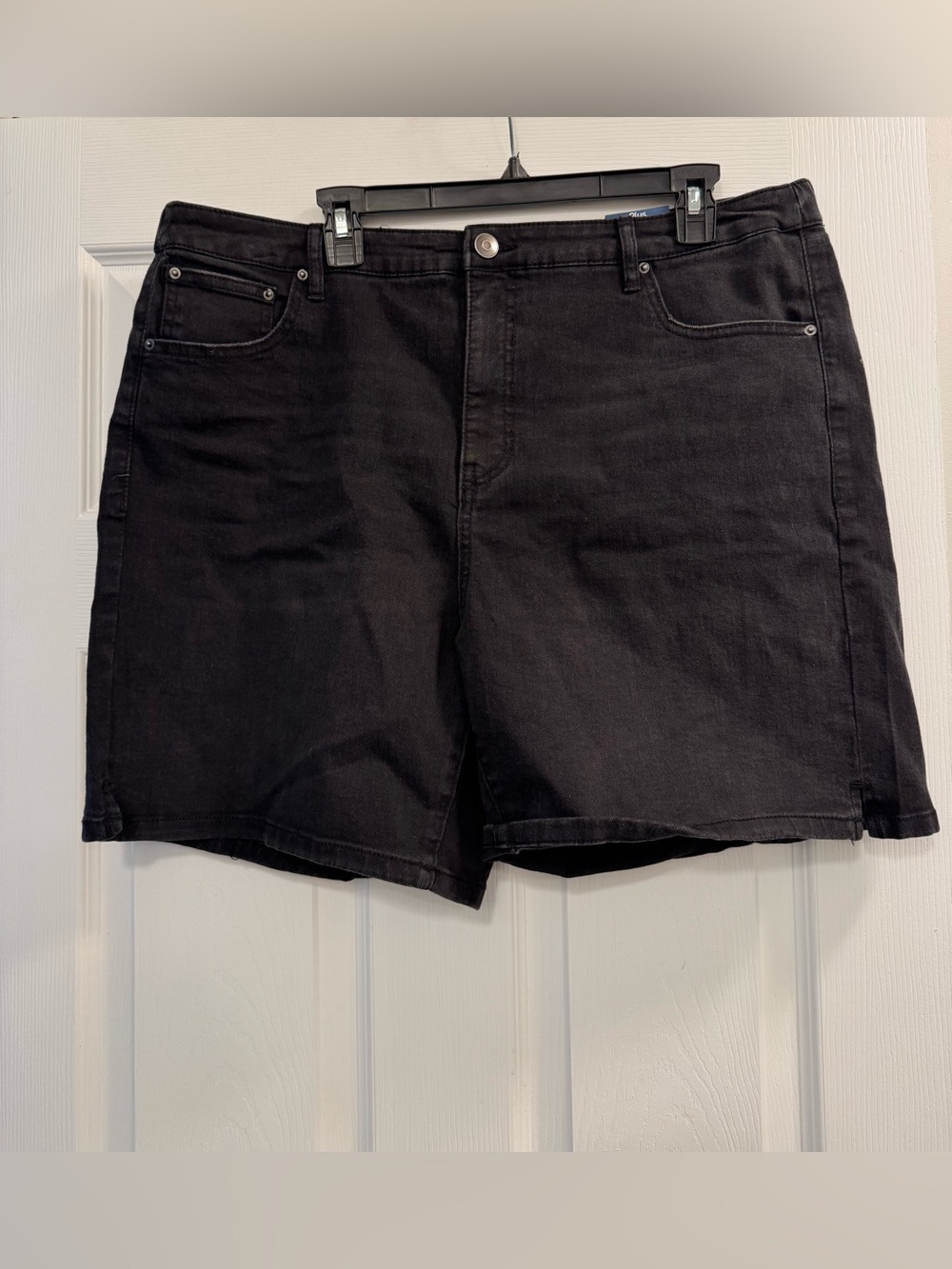 Terra & Sky Black High-Rise Denim Shorts